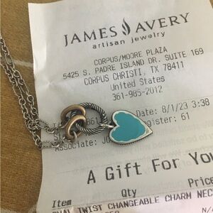 James Avery mom's necklace 30" long necklace new in box.